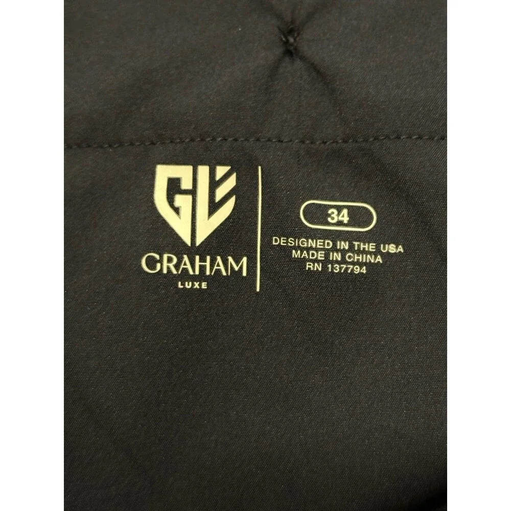 Graham Luxe Shorts Mens 34 Blue Golf Performance Nylon Stretch Athleisure